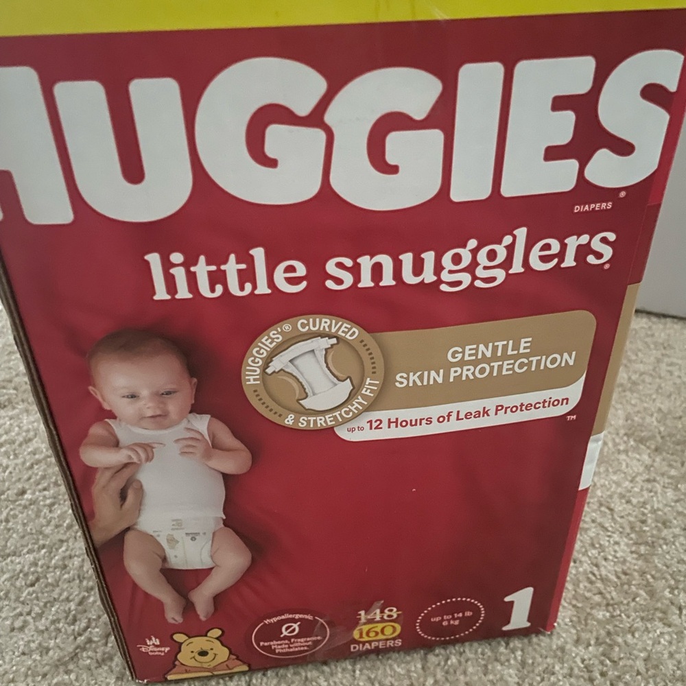 Huggies Little Snugglers Diapers - Size 1, Red